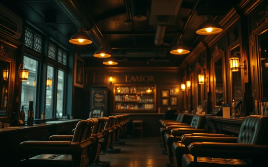 Interior premium da barbearia